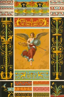 Roman wallpainting and polychrome bas-reliefs, (1898). Creator: Unknown