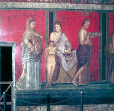 Roman wallpainting from Villa of the Mysteries, Pompeii, Italy, 1st century. Creator: Unknown