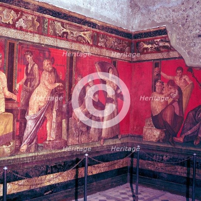 Roman wallpainting from Villa of the Mysteries, Pompeii, Italy, 1st century. Creator: Unknown.