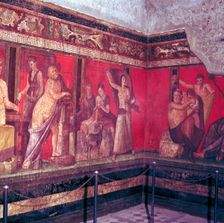 Roman wallpainting from Villa of the Mysteries, Pompeii, Italy, 1st century. Creator: Unknown
