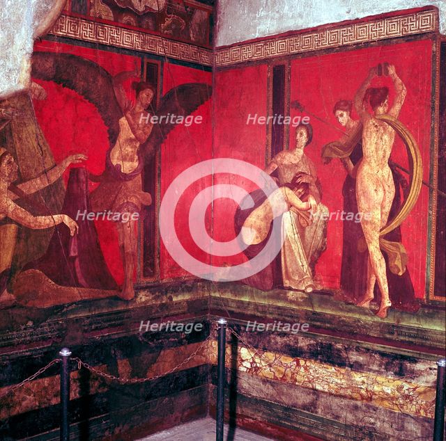 Roman wallpainting from Villa of the Mysteries, Pompeii, Italy, 1st century. Creator: Unknown.