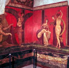 Roman wallpainting from Villa of the Mysteries, Pompeii, Italy, 1st century. Creator: Unknown