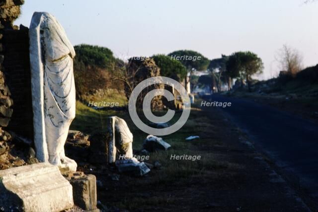 Roman Tombs on the Appian Way, Rome, (1st-3rd century), c20th century. Artist: CM Dixon.