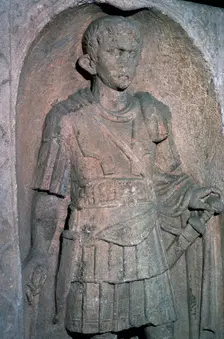 Roman tombstone of Marcus Favonius Facilis, 1st century BC