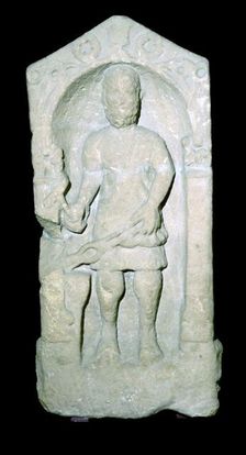 Roman tombstone of a Smith, pictured with his tools
