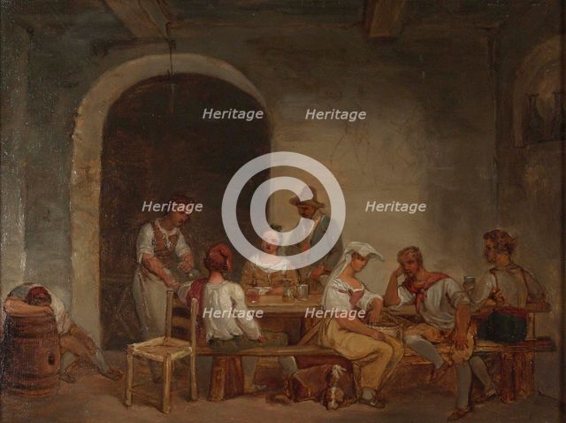 Roman tavern, copy after Alexander Lauréus, 1824-1904. Creator: Unknown.