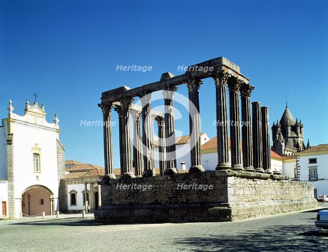 Roman temple of Diana in Evora.