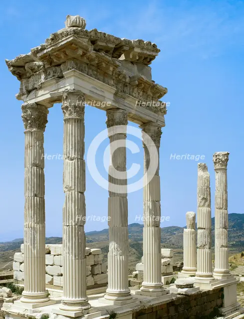 Roman temple of Trajan, Upper Acropolis, Pergamon, Turkey, 1st-2nd century (2005). Creator: Unknown.