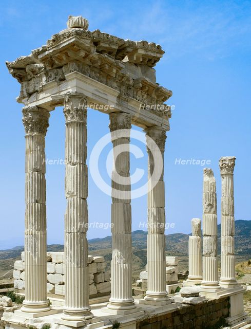 Roman temple of Trajan, Upper Acropolis, Pergamon, Turkey, 1st-2nd century (2005). Creator: Unknown.