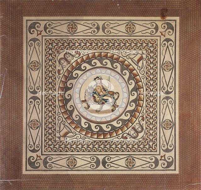 Roman tessellated pavement, discovered in Leadenhall Street, London, 1804. Artist: James Basire II