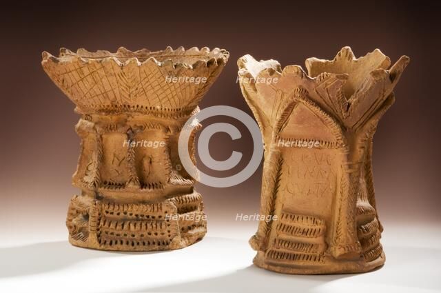 Roman thuribles from Coventina's Well, Chesters Roman Fort, Hadrian's Wall, Northumberland, 2008. Artist: Historic England Staff Photographer.