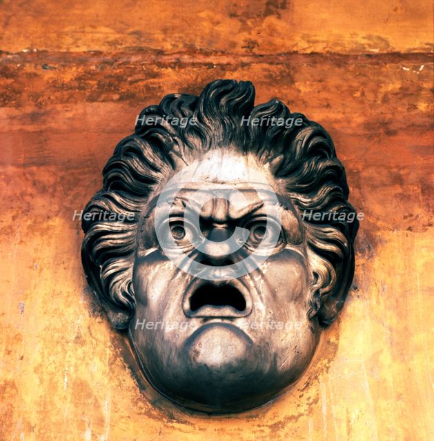 Roman theater mask from the Baths of Diocletian, c3rd century. Artist: Unknown.