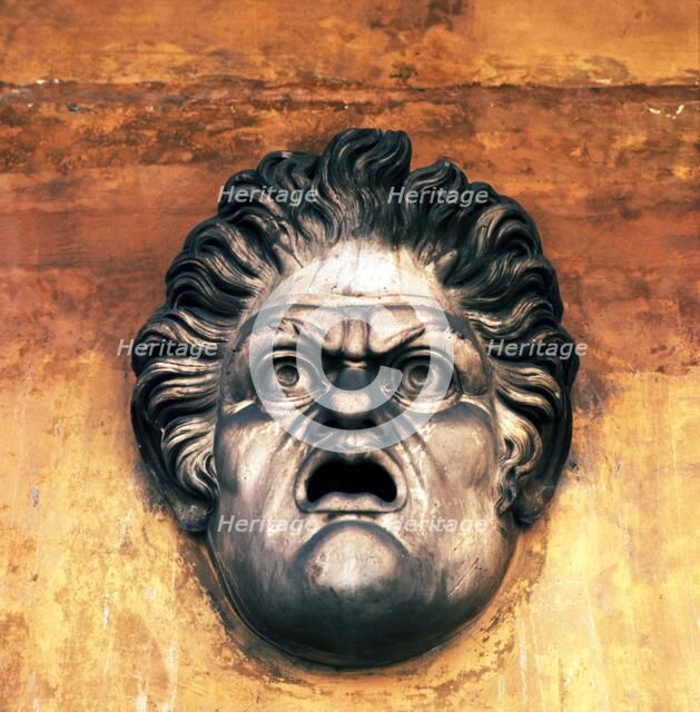 Roman theater mask from the Baths of Diocletian, c3rd century. Artist: Unknown.