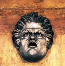 Roman theater mask from the Baths of Diocletian, c3rd century