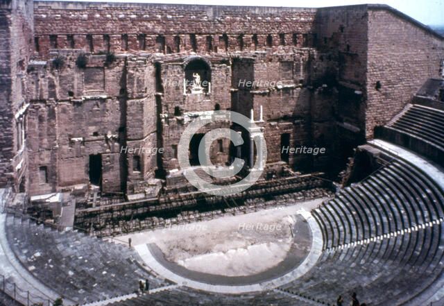 Roman theatre at Orange, France. Artist: Unknown