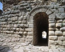 Roman Theatre of Mérida, lintel arch with access to the seats of the stands or Cavea