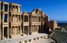 Roman theatre, Sabratha, Libya, c161-192 AD. Creator: Vivienne Sharp