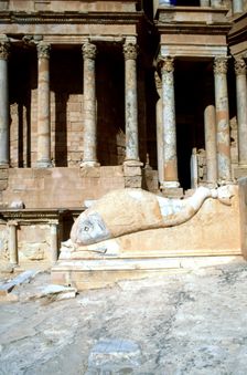 Roman theatre, Sabratha, Libya, c161-c192 AD. Creator: Vivienne Sharp