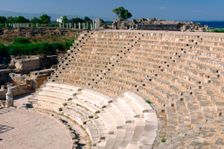 Roman theatre, Salamis, North Cyprus. Creator: Peter Thompson