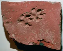 Roman tile with a dog's footprint, 3rd century