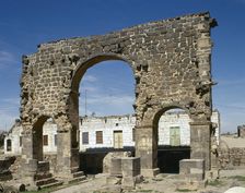 Roman triumphal arch, Bosra, Syria, 3rd century, (2001). Creator: LTL