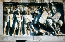 Roman Troops and Barbarians on the Arch of Constantine, relief detail, early 2nd century