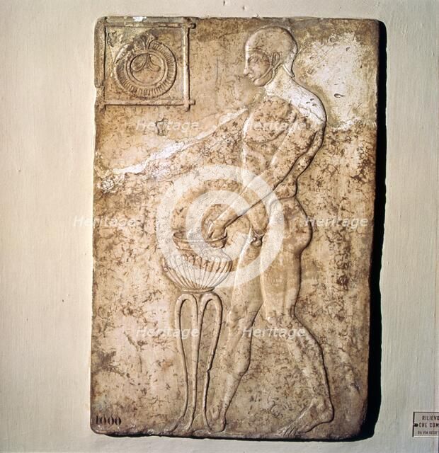 Roman Votive relief of Athlete from Republican Period, Rome, c2nd century BC. Artist: Unknown.