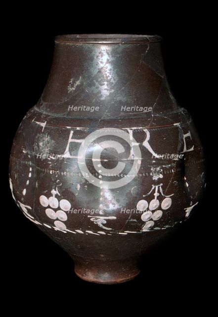 Roman vase inscribed 'Utere Felix', 3rd century. Artist: Unknown
