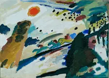 Romantic Landscape. Artist: Kandinsky, Wassily Vasilyevich (1866-1944)
