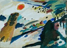 Romantic Landscape. Artist: Kandinsky, Wassily Vasilyevich (1866-1944)