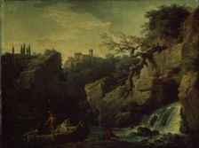 Romantic landscape (Landscape in the Taste of Salvatore Rosa), 1746. Artist: Vernet, Claude Joseph (1714-1789)