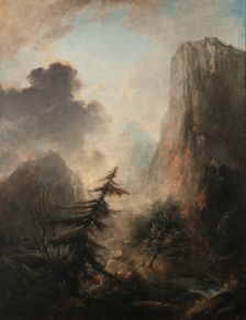 Romantic Landscape with Spruce, from 1768 until 1780. Creator: Elias Martin