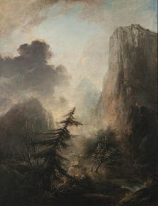 Romantic Landscape with Spruce, from 1768 until 1780. Creator: Elias Martin