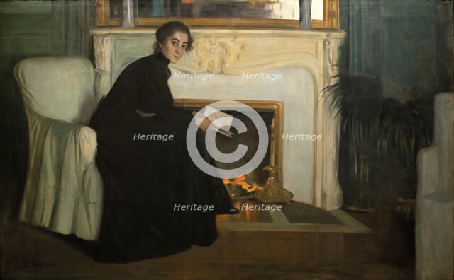 Romantic Novel. Artist: Rusiñol, Santiago (1861-1931)