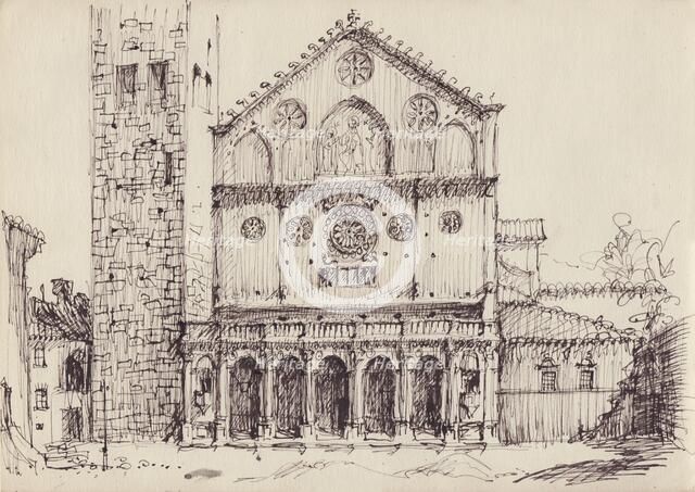 Romanesque church, Italy, c1950. Creator: Shirley Markham.