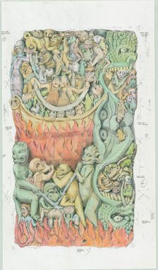 Romanesque doomstone, York Minster, Minster Yard, York, c1100 (2012). Creator: Judith Dobie