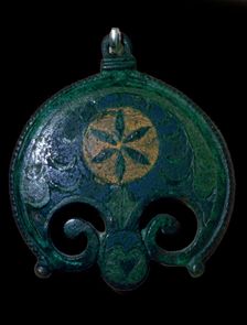 Romano-British copper alloy and enamel plate brooch, 2nd-3rd century