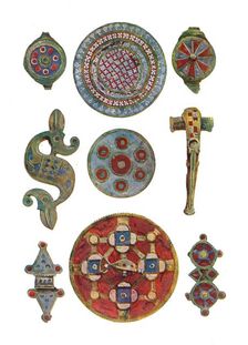 Romano-British Enamelled Ornaments (British Museum) 1st-2nd century, (1902)