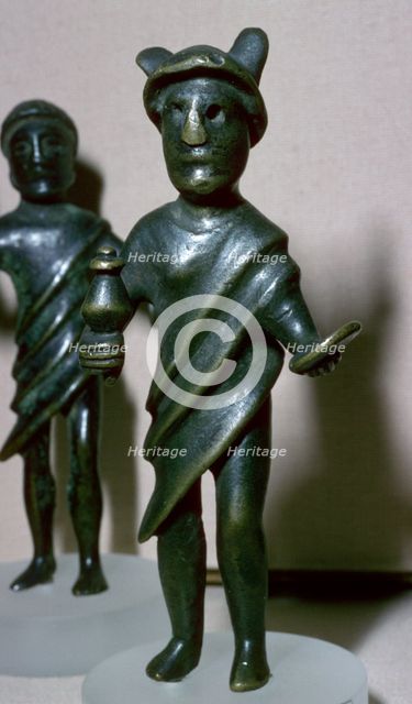 Romano-Celtic bronze statuette of a deity, 3rd century. Artist: Unknown