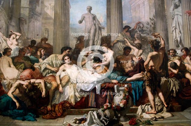 Romans during the Decadence, (Les Romains de la décadence), 1847. Orsay Museum, Paris. France. Creator: Thomas Couture.