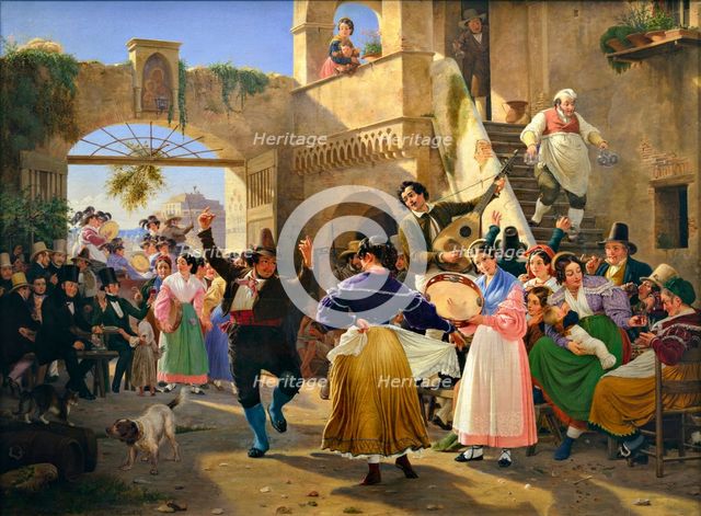 Romans Gathered for Merriment at an Osteria, 1839. Creator: Wilhelm Marstrand.