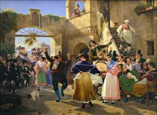 Romans Gathered for Merriment at an Osteria, 1839. Creator: Wilhelm Marstrand