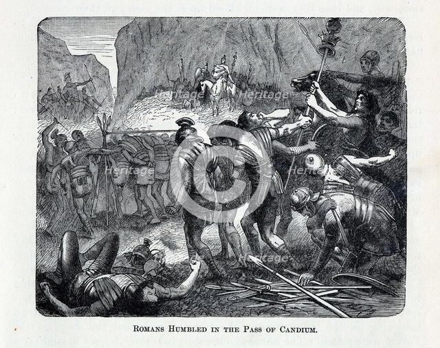 Romans Humbled in the Pass of Caudium, 1882. Artist: Anonymous  
