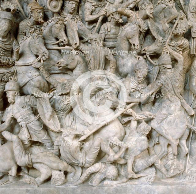 Romans in battle against the Barbarians, 2nd century. Artist: Unknown
