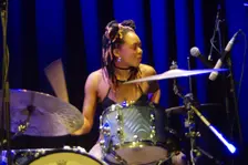 Romarna Campbell Trio, New Generation Jazz Festival Roadshow, Shoreham by Sea, W Sussex, Feb 2023. Creator: Brian O'Connor