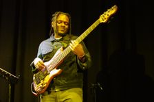 Romarna Campbell Trio, New Generation Jazz Festival Roadshow, Shoreham by Sea, W Sussex, Feb 2023. Creator: Brian O'Connor