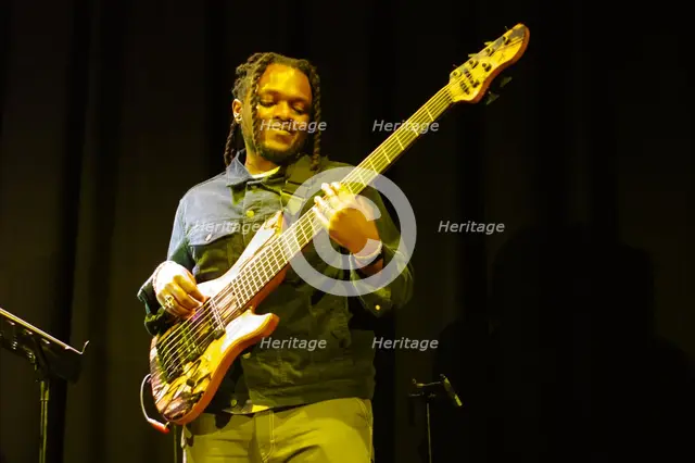 Romarna Campbell Trio, New Generation Jazz Festival Roadshow, Shoreham by Sea, W Sussex, Feb 2023. Creator: Brian O'Connor.