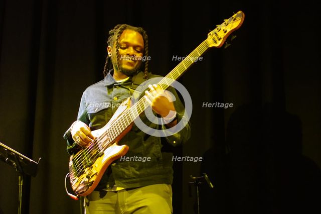 Romarna Campbell Trio, New Generation Jazz Festival Roadshow, Shoreham by Sea, W Sussex, Feb 2023. Creator: Brian O'Connor.