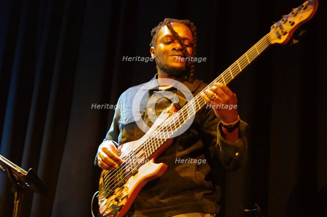 Romarna Campbell Trio, New Generation Jazz Festival Roadshow, Shoreham by Sea, W Sussex, Feb 2023. Creator: Brian O'Connor.