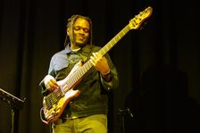 Romarna Campbell Trio, New Generation Jazz Festival Roadshow, Shoreham by Sea, W Sussex, Feb 2023. Creator: Brian O'Connor